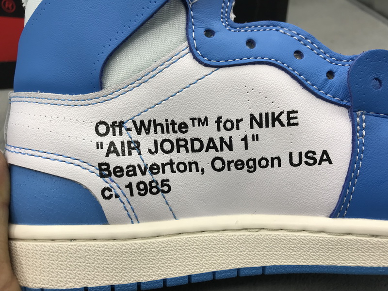 Authentic OFF-WHITE x Air Jordan 1 UNC